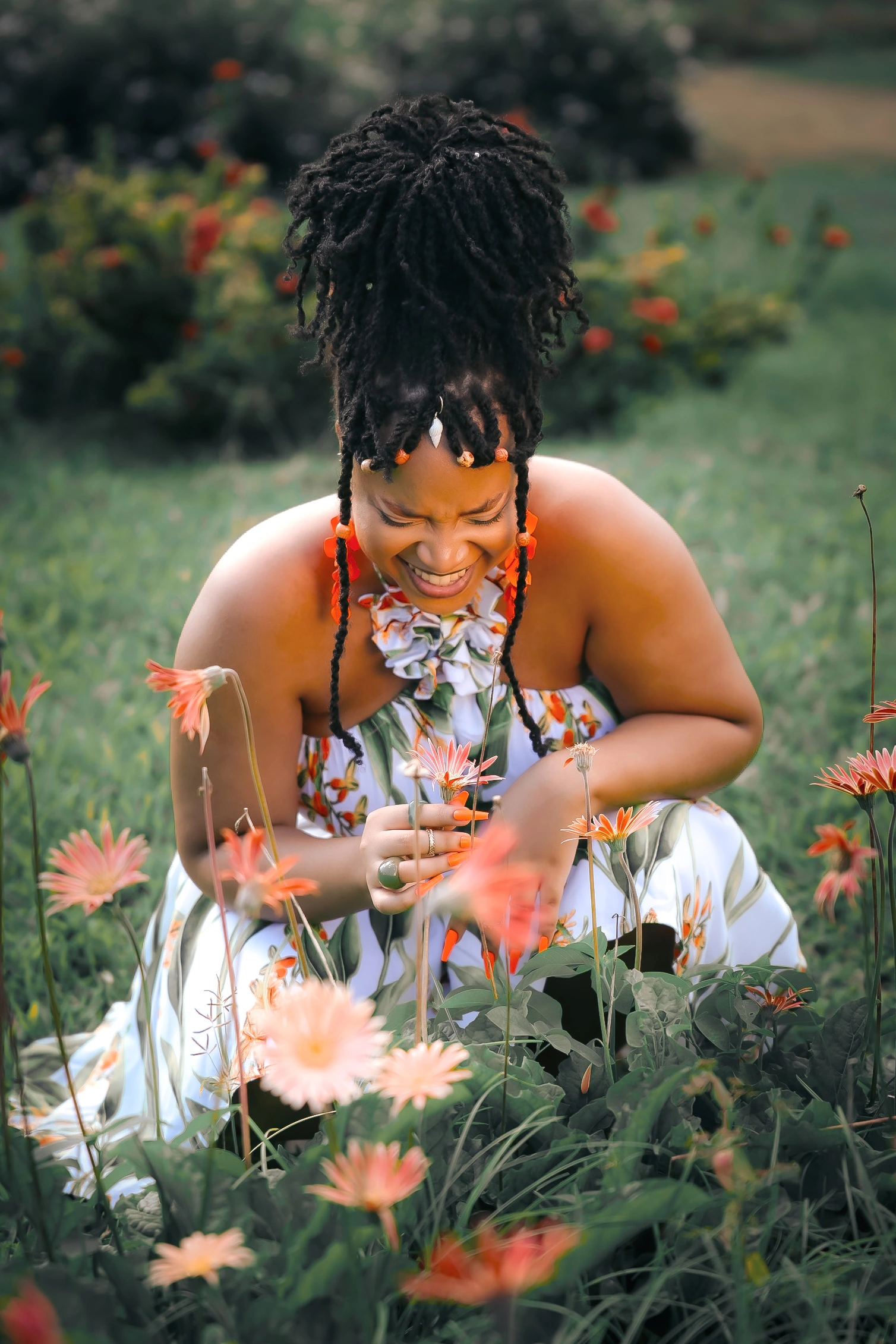 Portrait in a garden